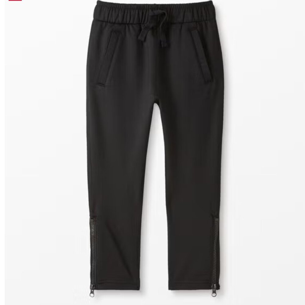 Hanna Andersson Boys Slim Athletic Track Pants in Black Sz 4
